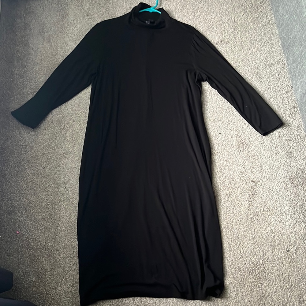 TORRID BLACK JERSEY TURTLENECK BODYCON MIDI DRESS